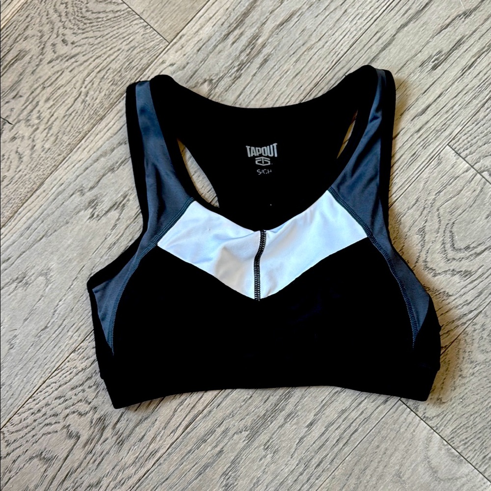 Tapout Black and White Sports Bra Intimates